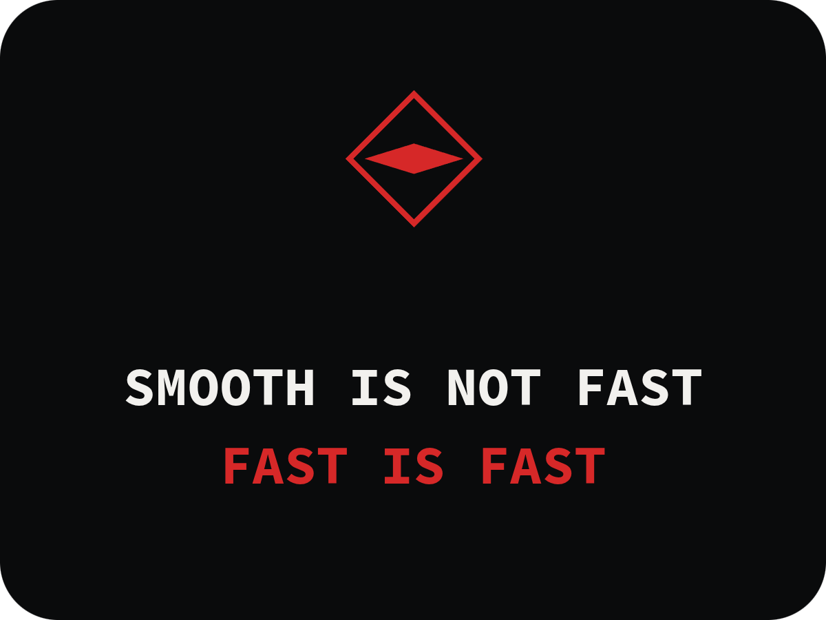 Sanchez Performance decal — Smooth is not fast. Fast is fast.