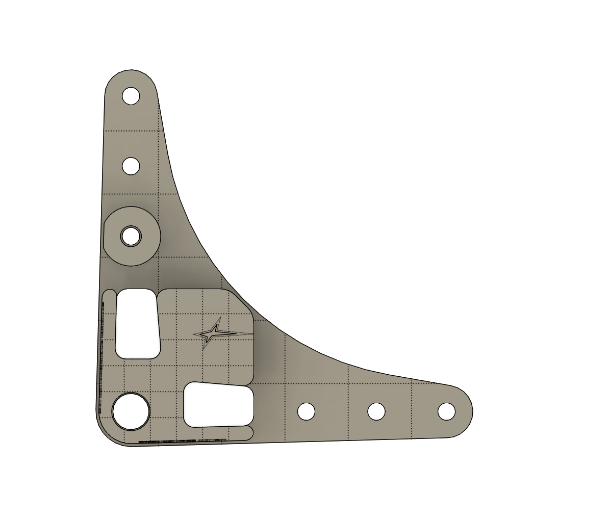 MATRIZ Fusion 360 top-down CAD view
