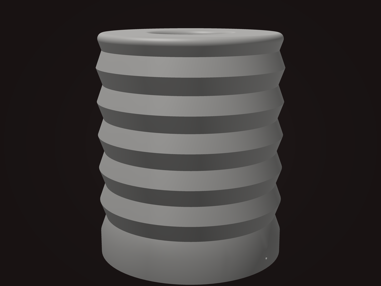 POLYSTOP air bump stop, ribbed cylindrical body on a flat mounting base